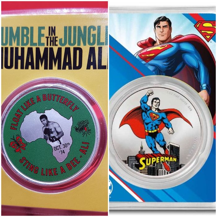 Colorate monede lingou argint 999