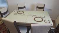 Masa bucătărie cu 6 scaune