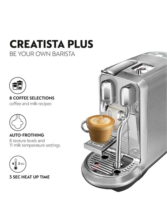 Expressor cafea Nespresso BNE800 Creatista Plus Sage