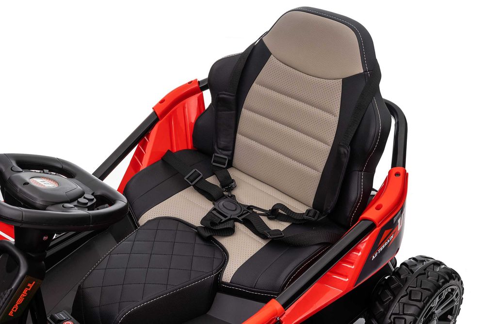 UTV electric pentru 2 copii Kinderauto MoonRider 6x6 180W 24V, Rosu