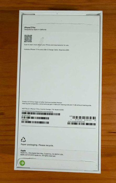 Apple Iphone 17 Pro Max 256GB