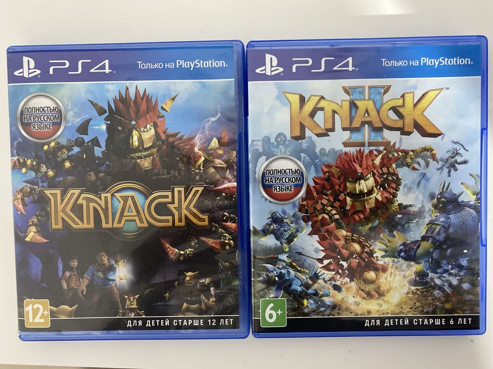 Продам или обменяю две игры на PS4/PS5 Knack 1 и 2