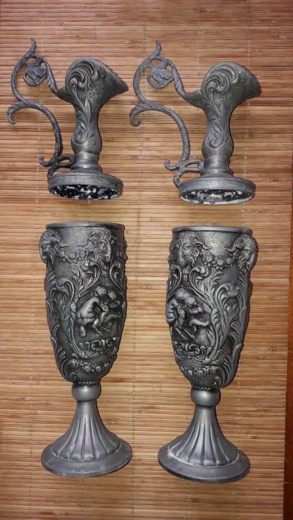 Carafă decorativă metal Peltrato 90% (set 2 bucăți)