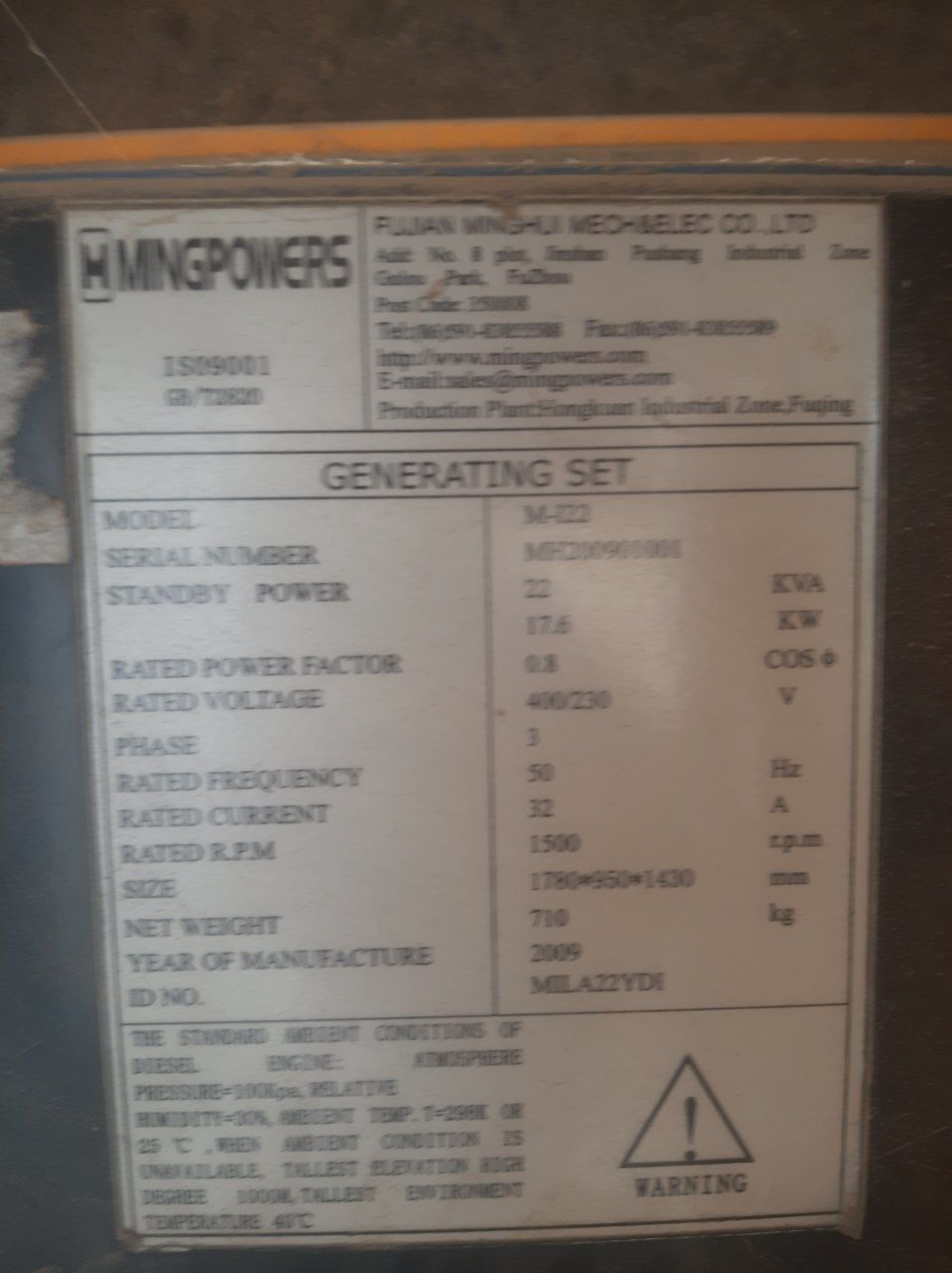 Dizel Generator (NK Power / Mingpowers M-22)