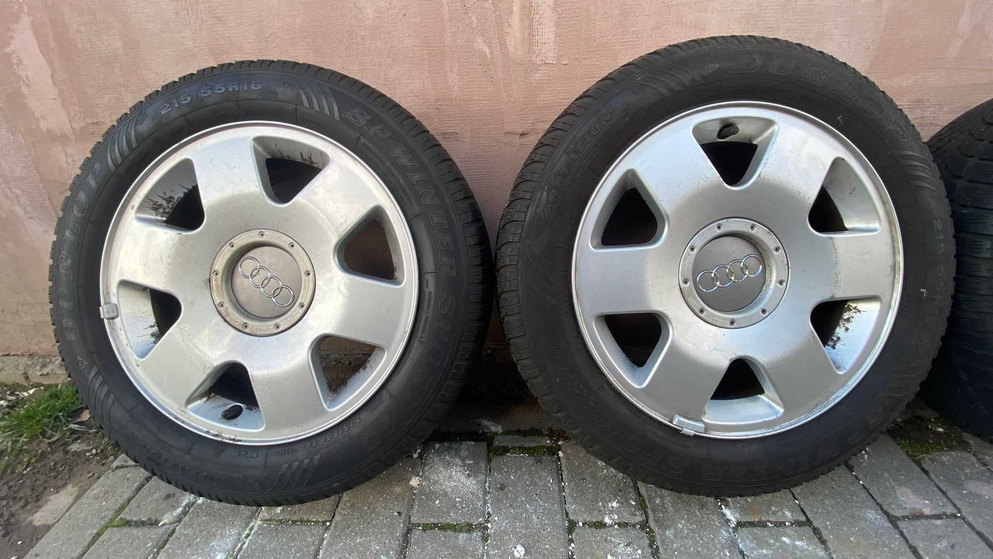 jante alu audi vw skoda seat 5x112 iarna 215 55 16 dunlop