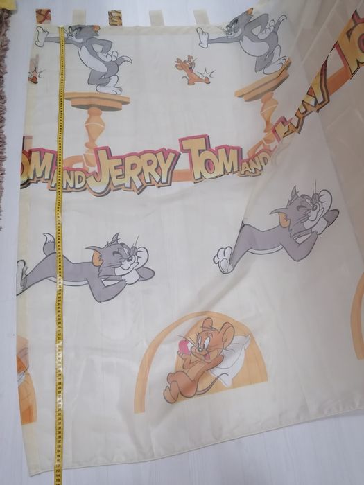 Perdea Tom & Jerry cu draperie bej