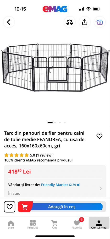 Țarc câini talie medie