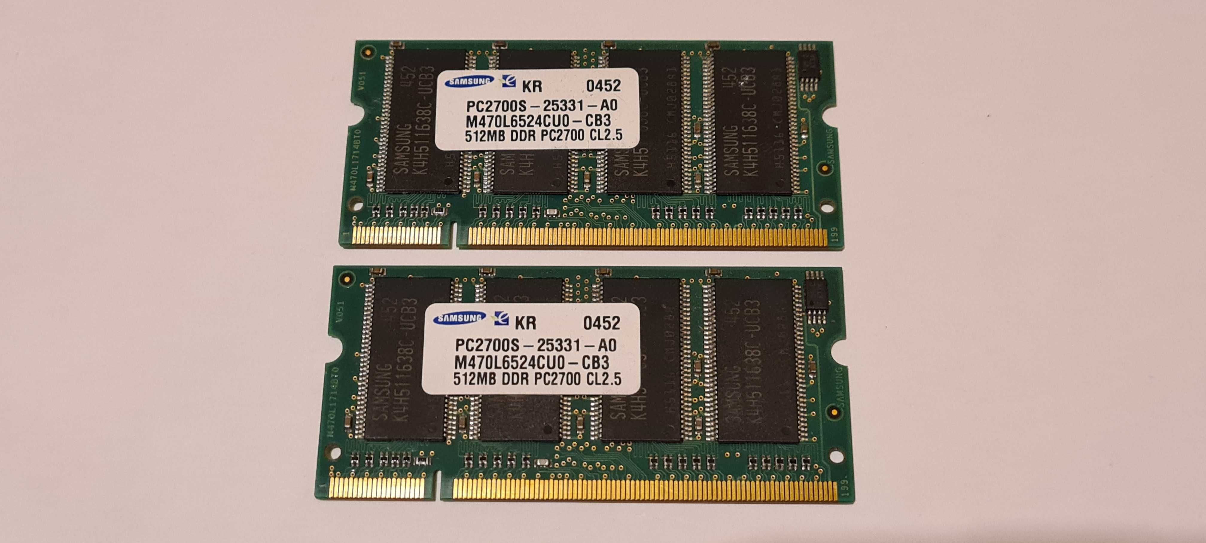 Memorii ram laptop DDR1: 512 MB, 256 MB, testate