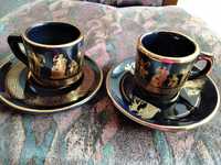 Hand made от Гърция - ръчно рисувани чаши със златиста декорация