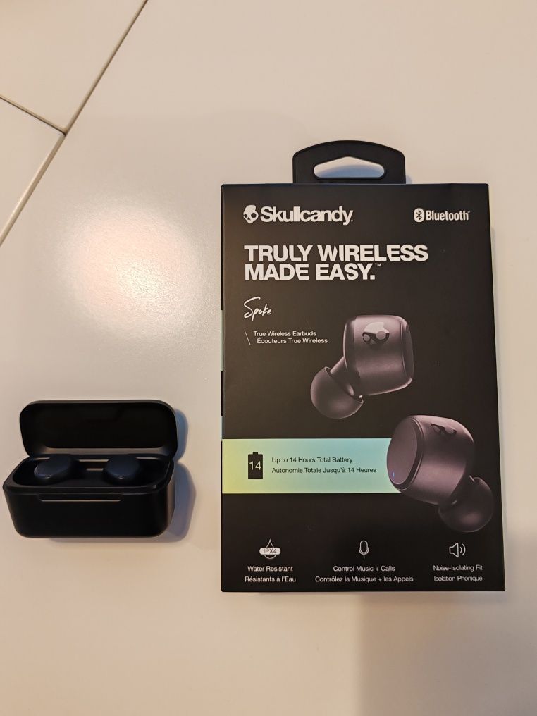 Casti Audio In-Ear, Skullcandy Spoke, True Wireless, Bluetooth, Black.