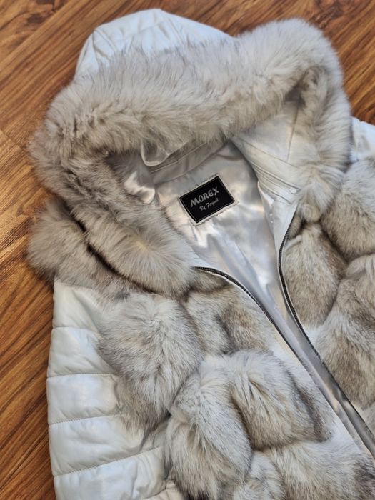 Geaca piele cu blană naturala