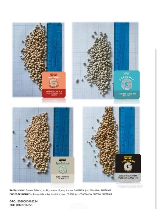 Dolomita ,  Carbonat de Calciu , Sulfat de Calciu