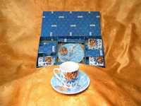 Set portelan ceai cafea Fragonard Paris, cadou, vintage