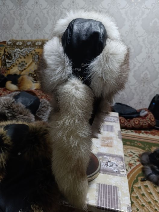 Мехвая шапка (писец), шлем пилот, натуральная, зимняя