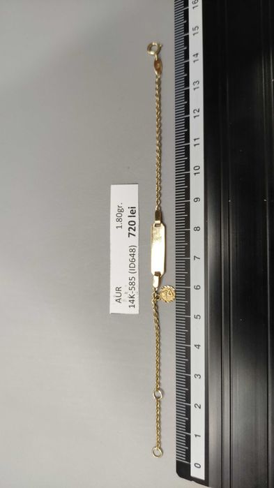 Bratara aur pentru copii - 14 Karate (1.80 grame) ID648-AG2