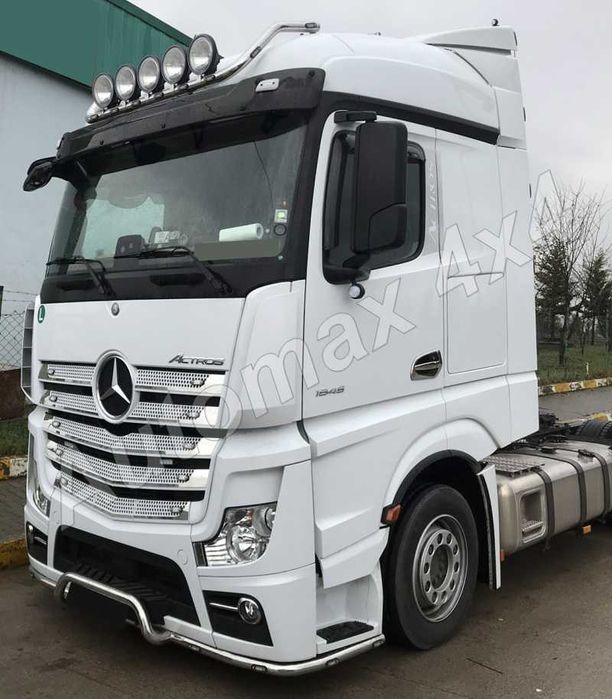Bullbar, bara inox proiectoare plafon Mercedes Actros MP4 2011+
