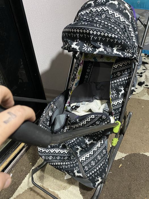 Зимние детские санки-коляска