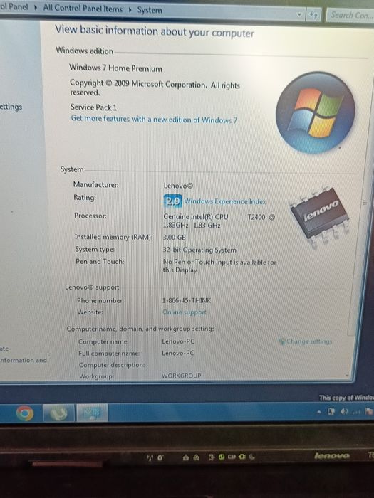Leptop Lenovo T60