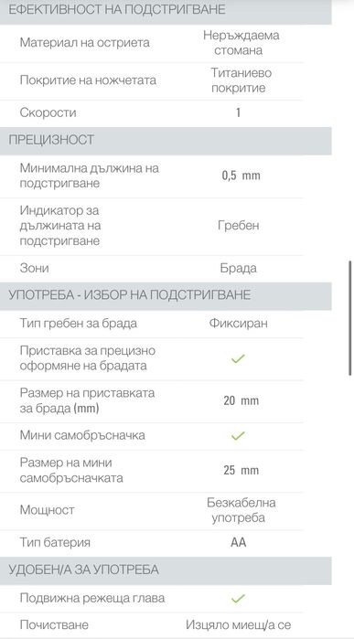 Тример за брада Rowenta Nomad TN3620