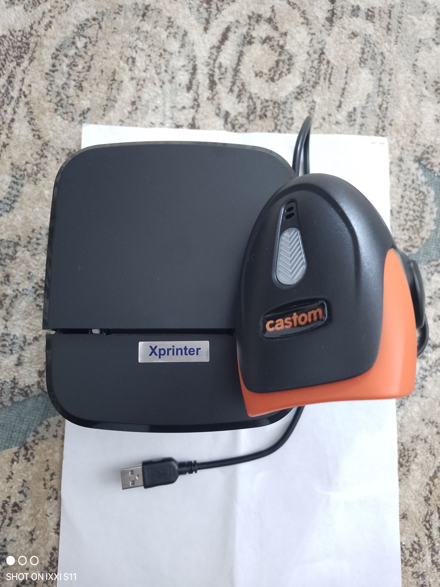 Принтер чеков Xprinter и сканер (castom)