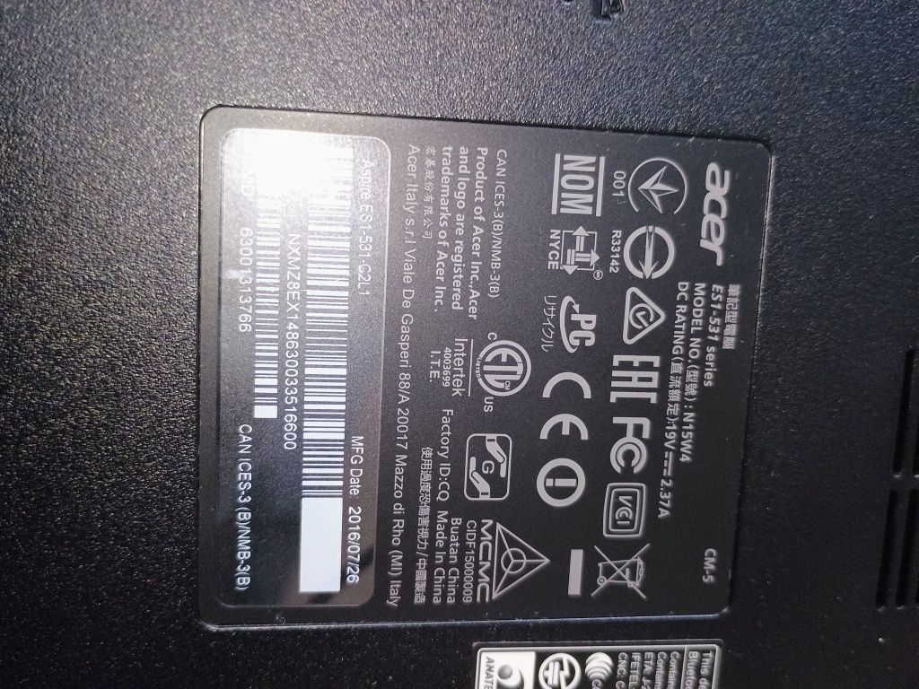 Acer es1-531 лаптоп