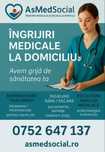 Asistență medicala la domiciliu.Perfuzii vitamine'medicatie'pansamente