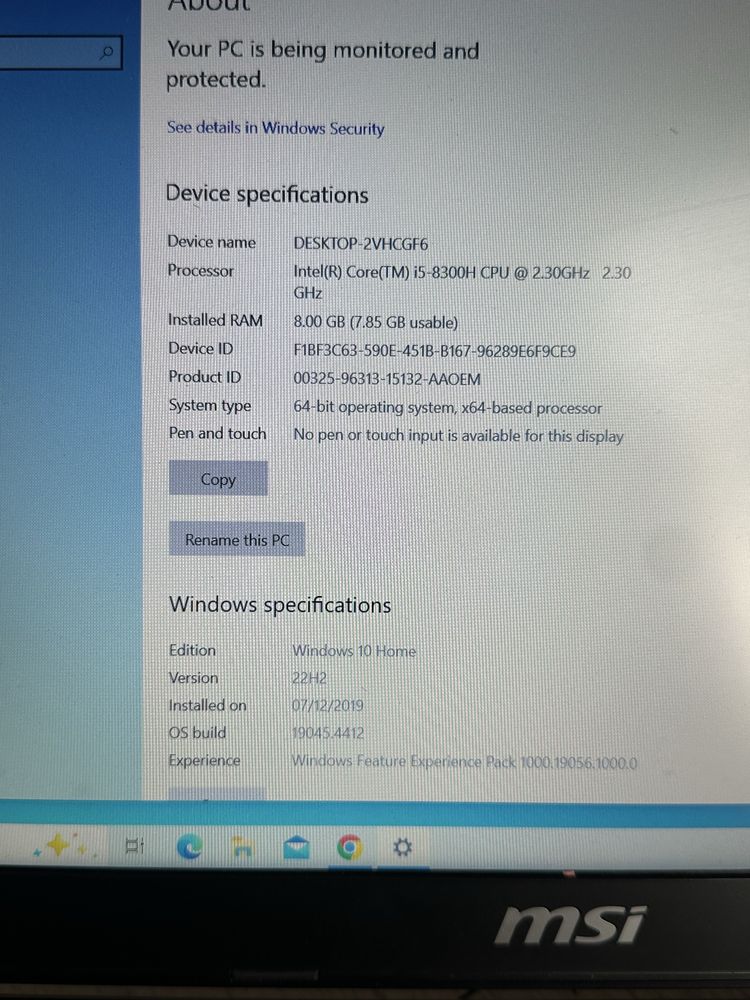Mega Ofertă!! Laptop Gaming MSI!! i5 gen 8!! Nvidia Geforce GTX 1050!!