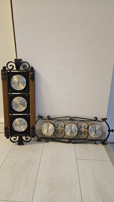 Termometru barometru higrometru fier forjat