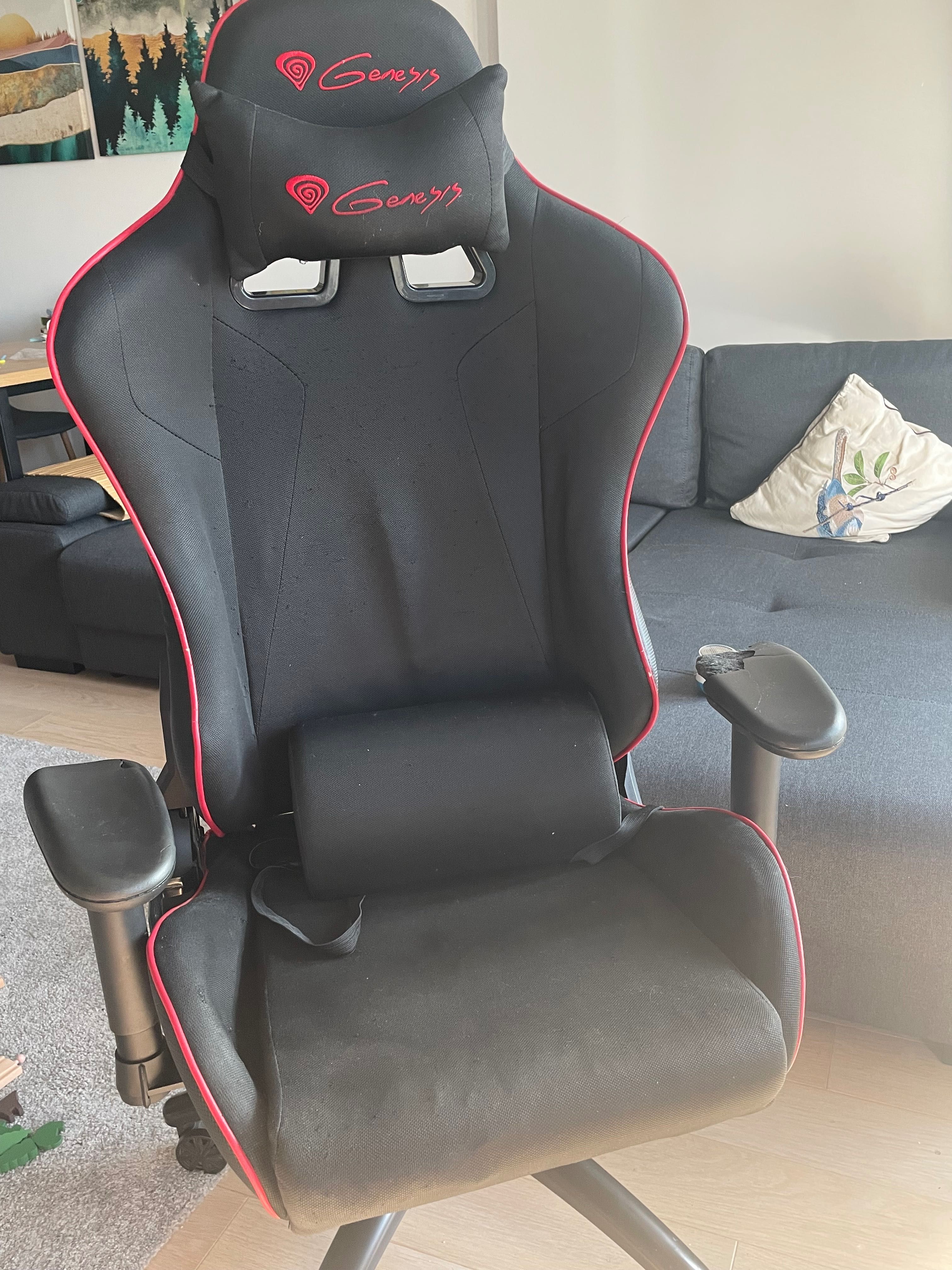Scaun gaming Genesis - de reconditionat, retapitat