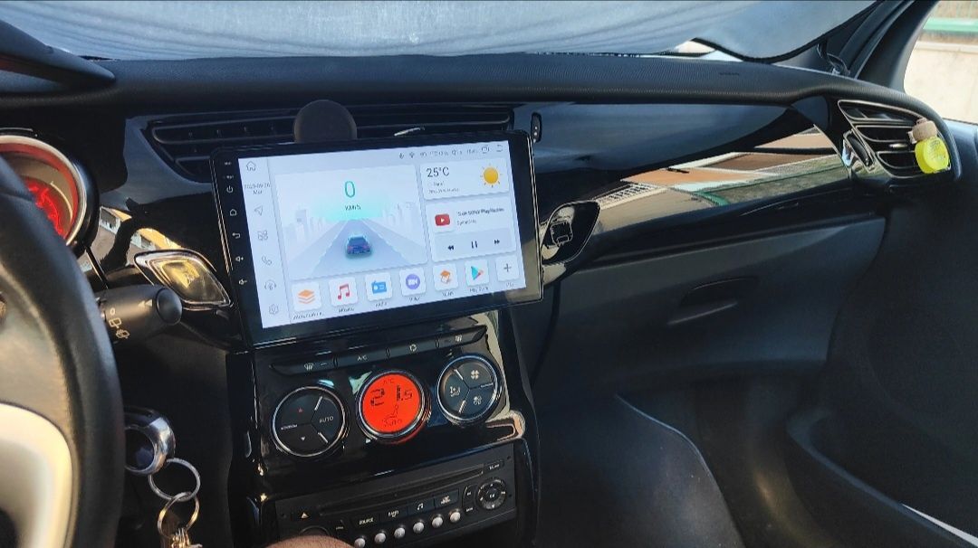 Navigatie android Citroen DS3 Waze YouTube GPS BT USB