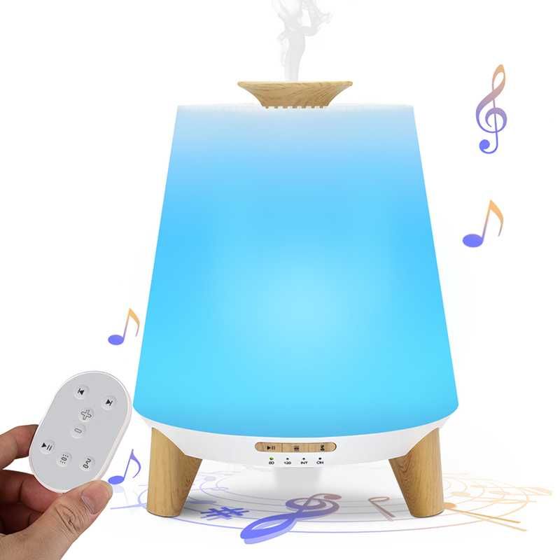 Арома дифузер STELS, 300 мл, Ултразвуков, 7 LED цвята, Bluetooth