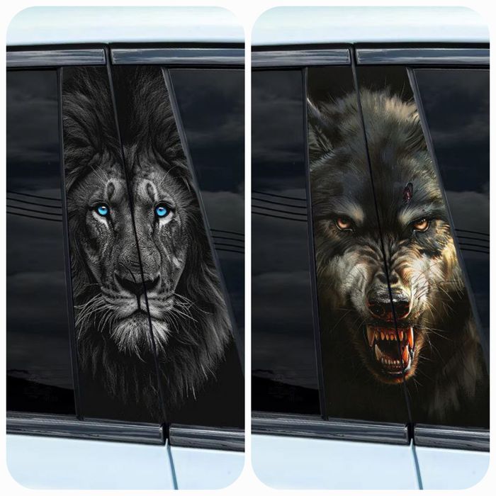 Наклейки на боковые стойки авто. Джентра, Cobalt, Byd. (Любое авто)