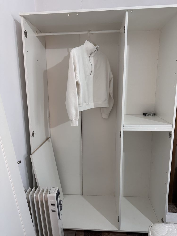 Шкаф икеа (платяной ikea) белый, кровать с матрасом как в отелях