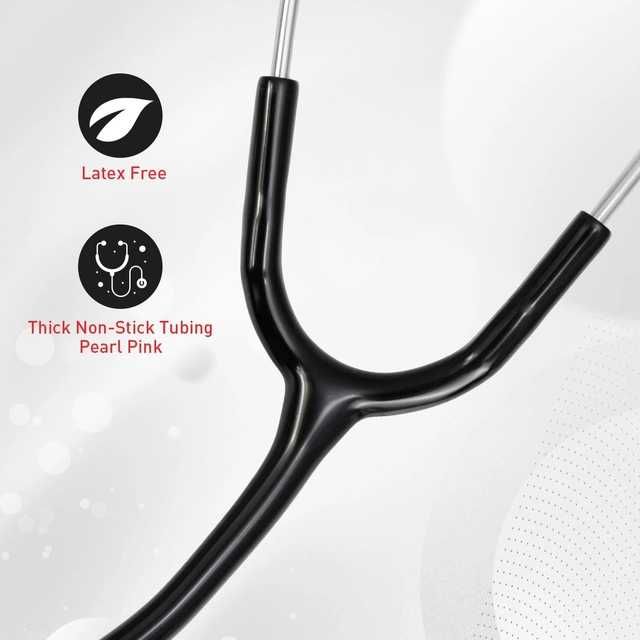 Stetoscop SCIAN cap dublu otel inoxidabil tub negru