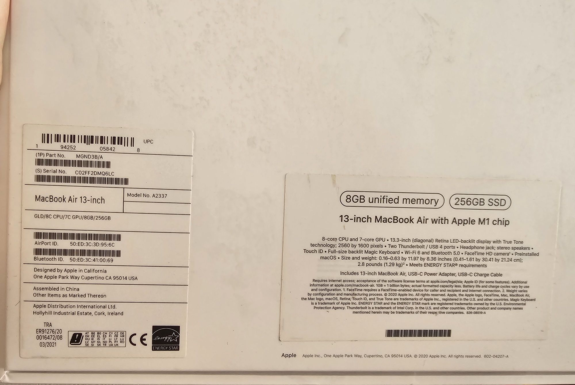Macbook Air M1 2020 13 инча