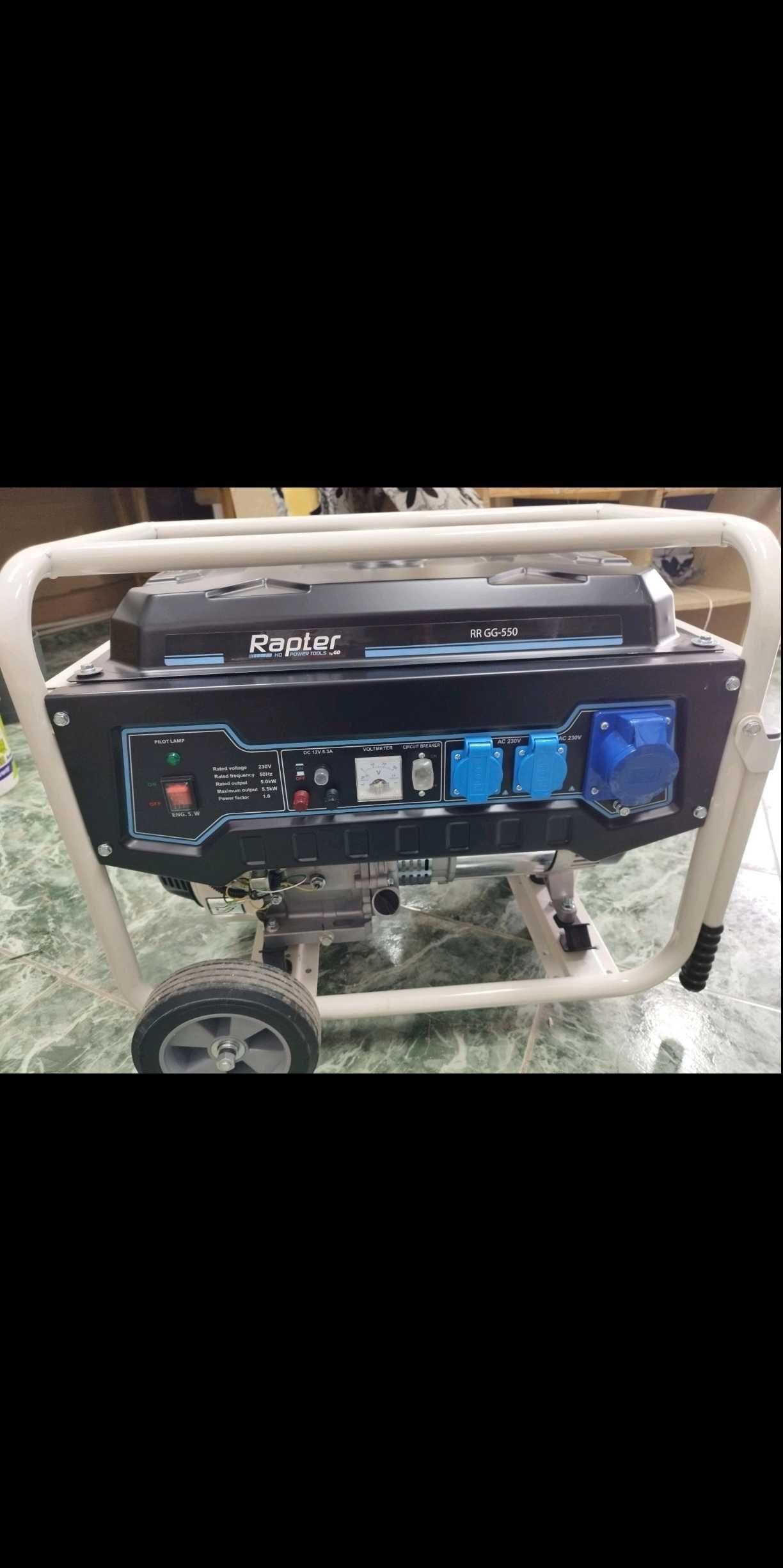 Бензинов генератор 5.5kW Rapter RR GG-550 - Отлично състояние