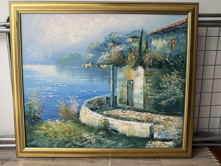 Маслена картина “Средиземноморски пейзаж”, Френски внос, 59*67 см