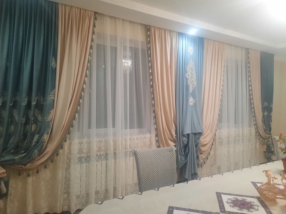 Готовый комплект штор + тюль | Высота 2,90 м