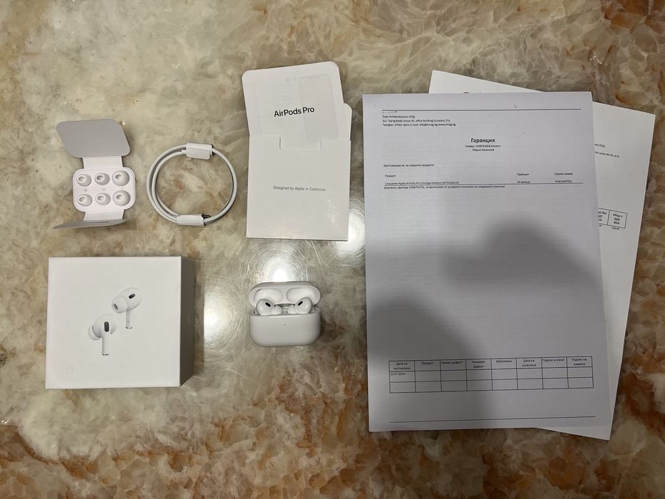 Apple Airpods Pro 2nd gen Type C. Apple care+ (В Гаранция)