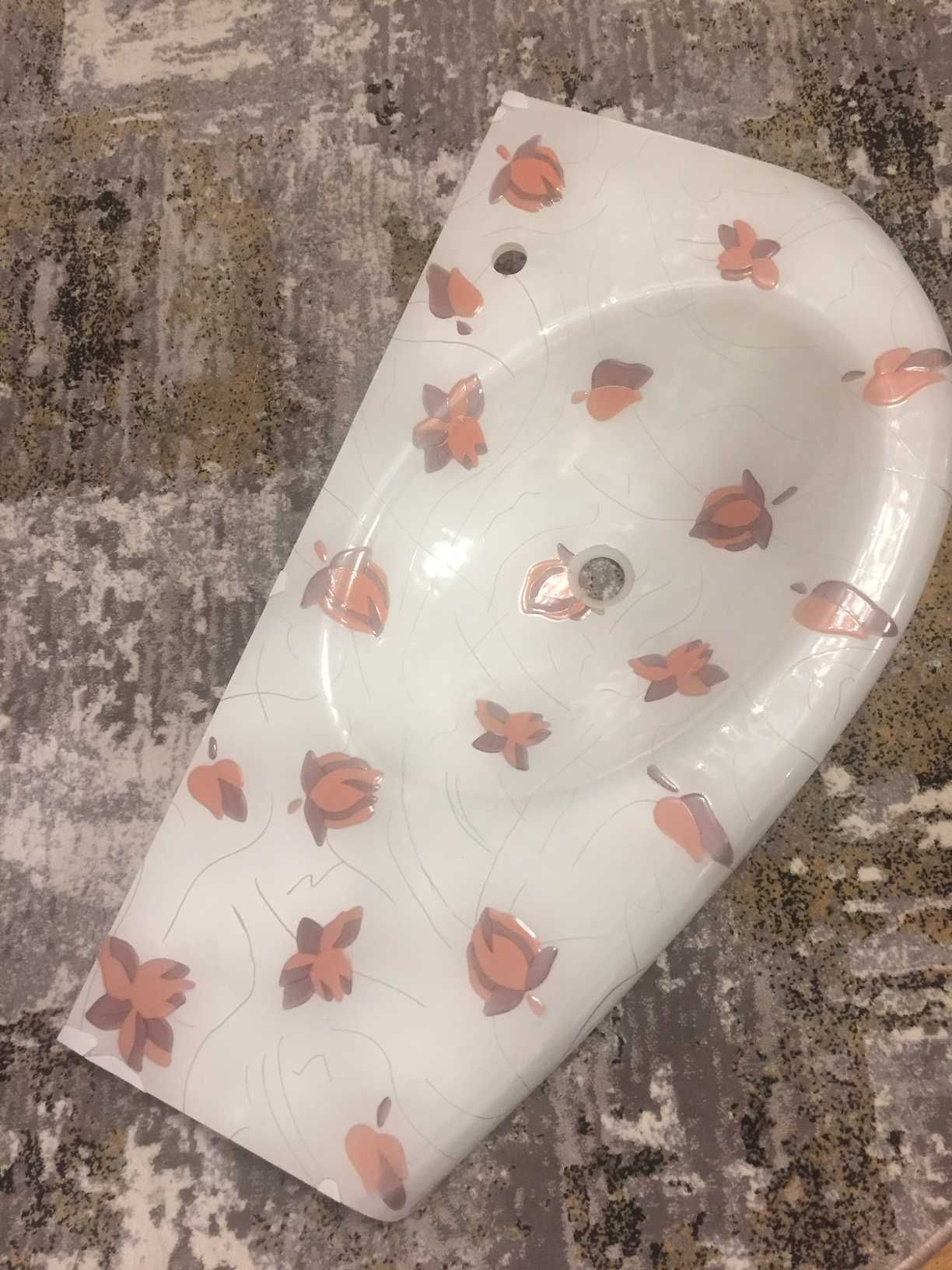 Мивка за баня - дизайнерска ръчно изработена от стъкло