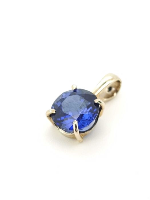 Pandativ 14k cu safir sinteza aprox 3,5ct