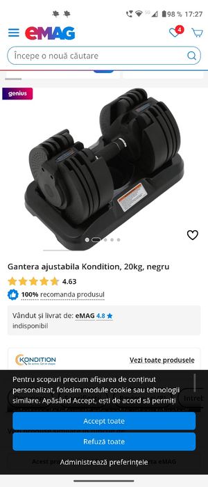 Gantere ajustabile  Konditiin 20 kg
