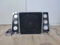 Sistem Boxe 2.1 Logitech Z4 si Trust cu controler subwoofer si 2 satel