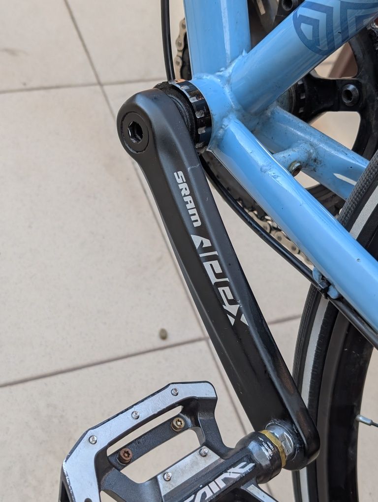 Sigle speed genesis otel fixie cadru L gravel  Chromoly mavic aksium