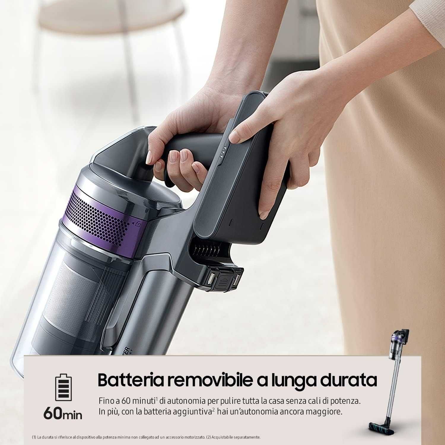 Вертикална прахосмукачка Samsung Jet 75 Easy (VS20T7533T4/ET) 200AW