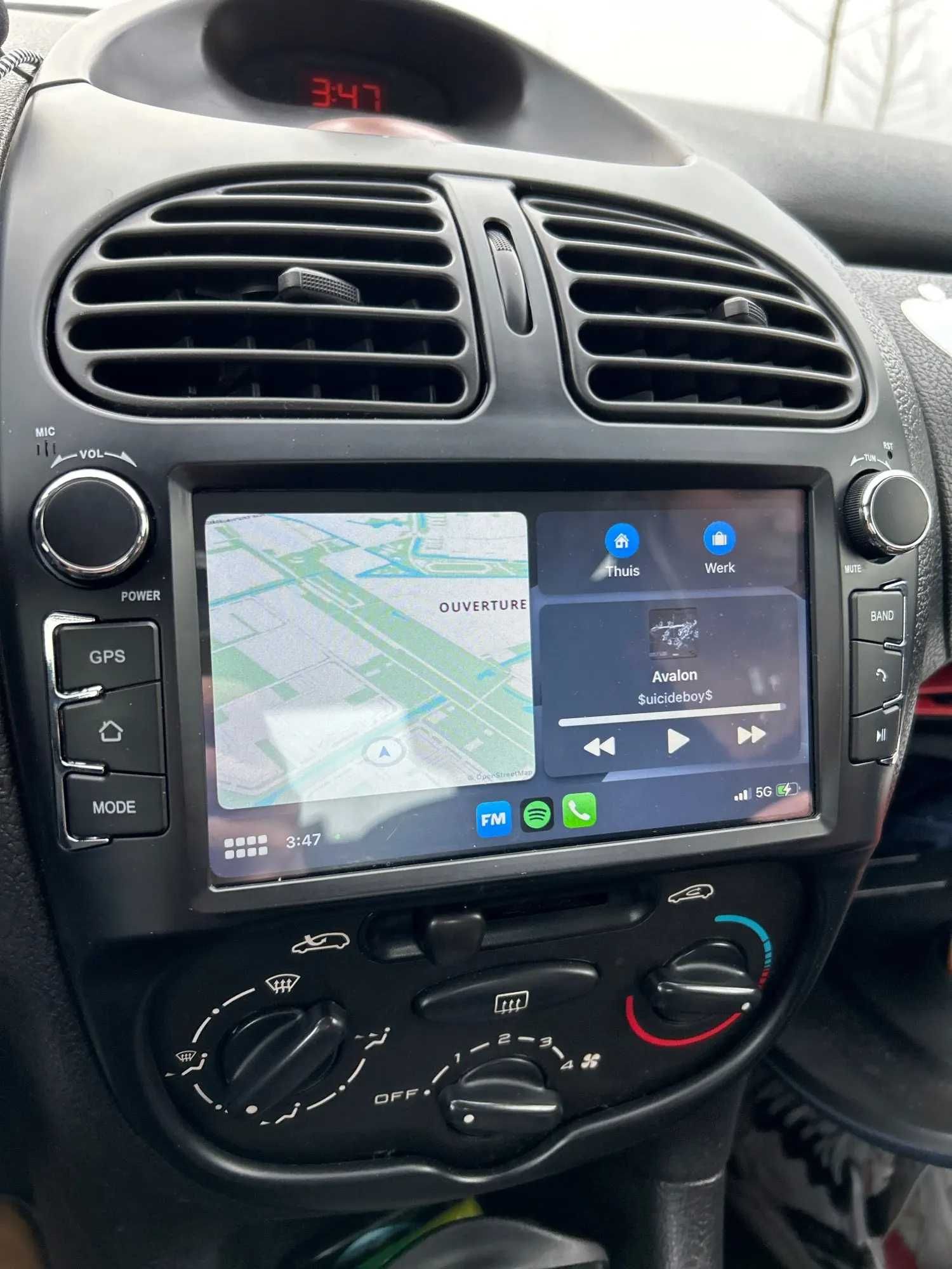 Navigatie Android Dedicata Peugeot 206 - DSP CarPlay QLed USB BT