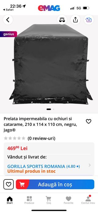 Vând prelata remorca