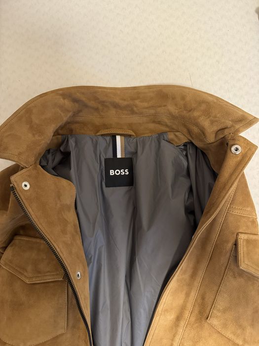 Geaca piele intoarsa Boss M-L noua!