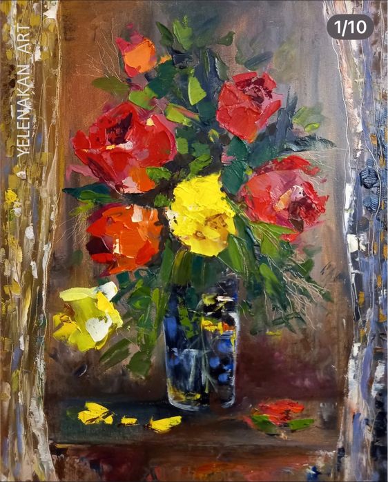 Продам картину. Ручная работа. «Розы на столе». 40*50