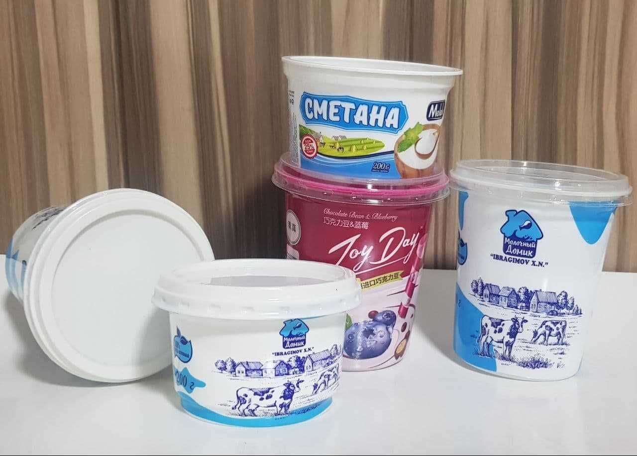 Ведро 1 л ,Одноразовый стакан контейнер молочные продукт chelak 1 litr